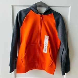 Jumping beans fleece hoodie, mnd surprs,5T